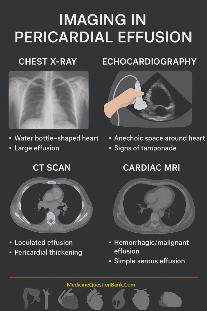 Imaging in Pericardial Effusion, Echocardiographic Findings in Pericardial Effusion