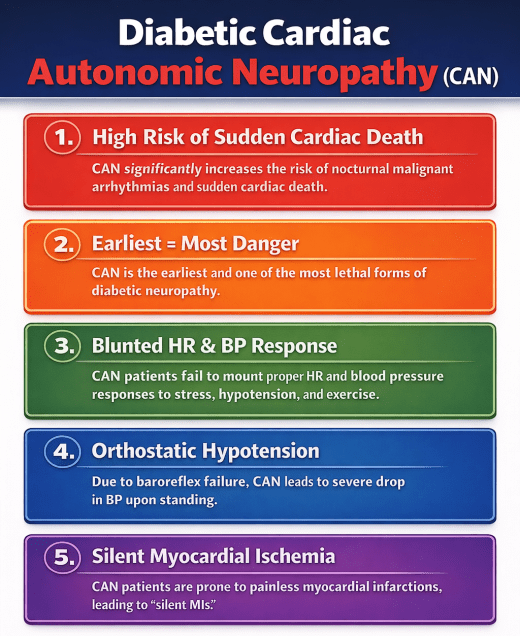 Cardiac Autonomic Neuropathy — One-Liners