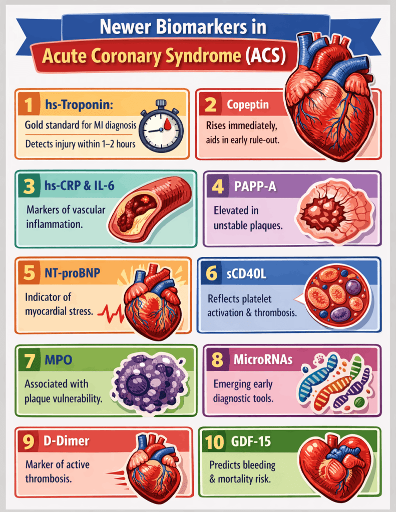  newer biomarkers in acute coronary
syndrome