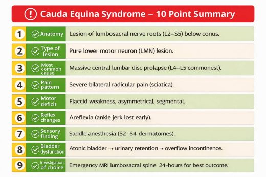 Cauda equina lesion