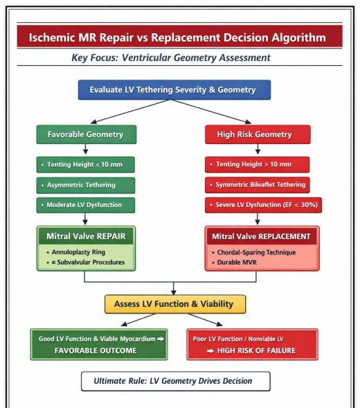 Ischemic MR Repair vs Replacement Algorithm